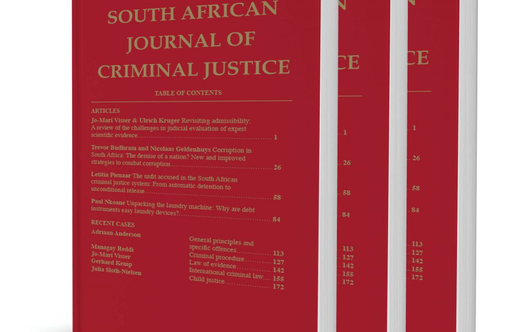 South African Journal of Criminal Justice